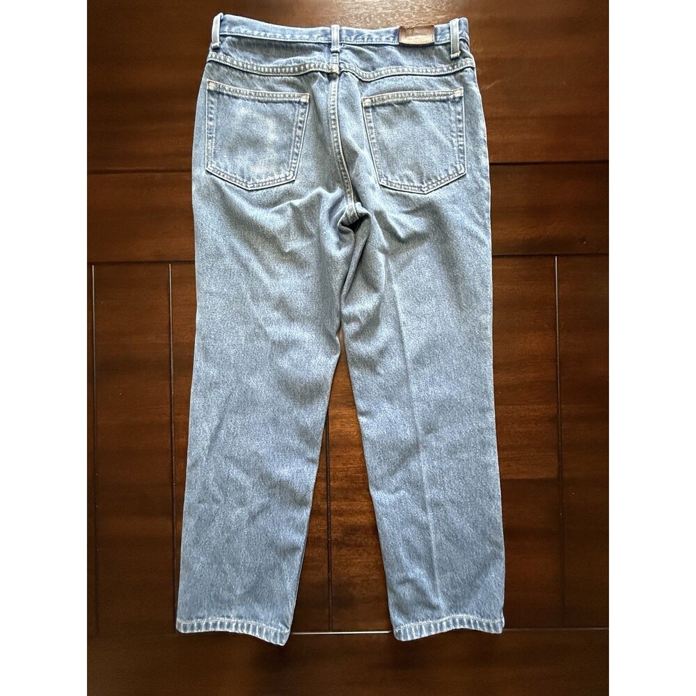 🔥32x29 Mens Jeans Classic Fits 32x27.5 Straight Blue Denim 100% Cotton LL Bean - Picture 8 of 10